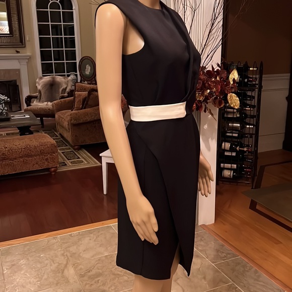 Mango Asymmetric Crepe Wrap Dress S - Picture 5 of 8